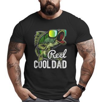 Mens Reel Cool Dad Fishing Sunglasses Father's Day Big and Tall Men T-shirt | Mazezy
