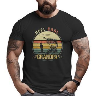 Mens Reel Cool Grandpa Valentine Fathers Day Big and Tall Men T-shirt | Mazezy