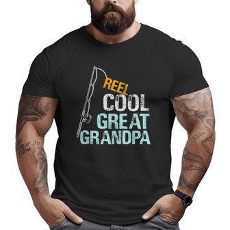 Mens Reel Cool Great Grandpa From Granddaughter Grandson Big and Tall Men T-shirt | Mazezy