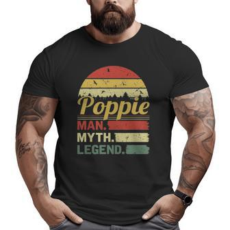 Mens Retro Vintage Poppie Man Myth Legend Outfit Father's Day Big and Tall Men T-shirt | Mazezy