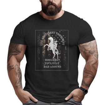 Mens The Rootinest Tootinest Roughest Cowboy Fathers Day Fun Big and Tall Men T-shirt | Mazezy