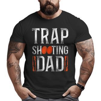 Mens Shotgun Skeet Trap Clay Pigeon Shooting Dad Father Vintage Big and Tall Men T-shirt | Mazezy