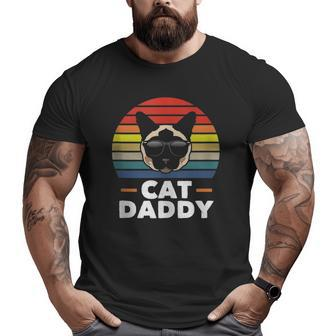 Mens Siamese Cat Daddy Cat Dad Lover Big and Tall Men T-shirt | Mazezy