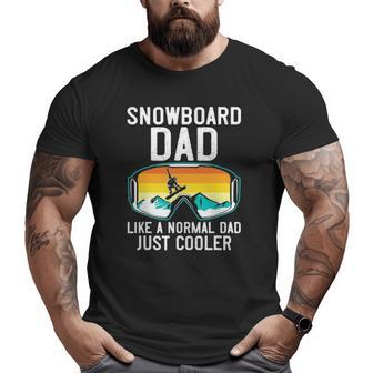 Mens Snowboard Dad For Men Snowboarding Dad Big and Tall Men T-shirt | Mazezy