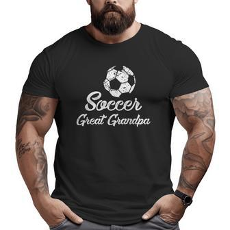 Mens Soccer Great Grandpa Cute Player Fan Big and Tall Men T-shirt | Mazezy