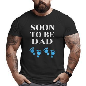 Mens Soon To Be Dad New Dad Twin Boys Pregnancy Men's Father Big and Tall Men T-shirt | Mazezy