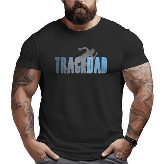 Mens Track Dad Track & Field Cross Country Runner Father's Day Big and Tall Men T-shirt | Mazezy