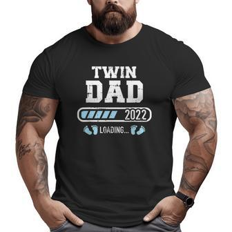 Mens Twin Dad 2022 Loading For Pregnancy Announcement Big and Tall Men T-shirt | Mazezy