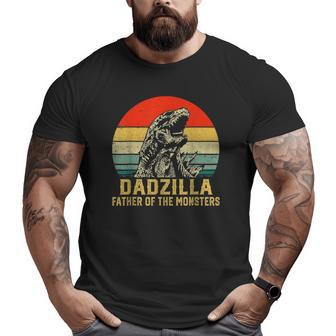 Mens Mens Vintage Dadzilla Father Of The Monsters Big and Tall Men T-shirt | Mazezy