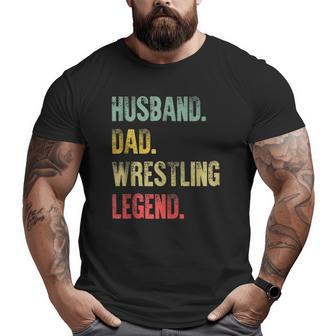 Mens Vintage Husband Dad Wrestling Legend Retro Big and Tall Men T-shirt | Mazezy DE