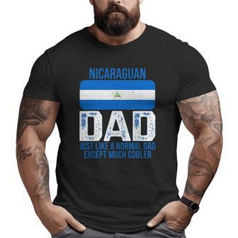Mens Vintage Nicaraguan Dad Nicaragua Flag For Father's Day Big and Tall Men T-shirt | Mazezy CA