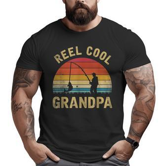 Mens Vintage Reel Cool Grandpa Fish Fishing Shirt Father's Day Gi Big and Tall Men T-shirt | Mazezy