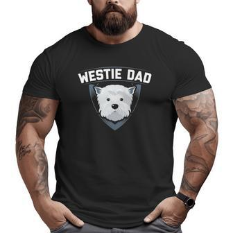 Mens Westie Dad Dog Owner West Highland White Terrier Big and Tall Men T-shirt | Mazezy