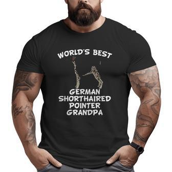 Mens World's Best German Shorthaired Pointer Grandpa Big and Tall Men T-shirt | Mazezy