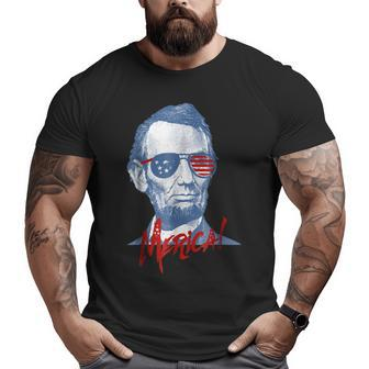 Merica Lincoln Shirt 4Th July Veterans Or Memorial Day Big and Tall Men T-shirt | Mazezy
