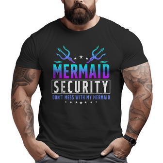 Mermaid Daddy Merdad Father's Day Merman Dad Papa Big and Tall Men T-shirt | Mazezy