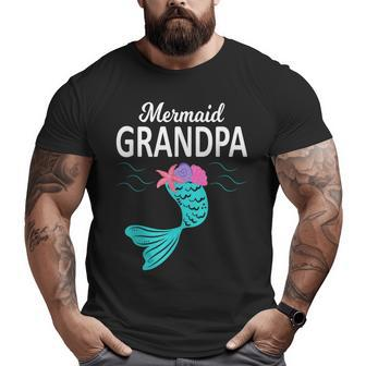 Mermaid Grandpa Merman Grandpa Family Matching Big and Tall Men T-shirt | Mazezy