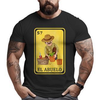 Mexican Grandpa Father Dad Spanish Lottery Bingo El Abuelo Big and Tall Men T-shirt | Mazezy