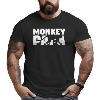 Monkey Papa For Monkey Lover Animal Father Monkey Dad Big and Tall Men T-shirt | Mazezy