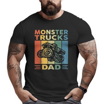 Monster Truck Dad Retro Vintage Monster Truck Big and Tall Men T-shirt | Mazezy