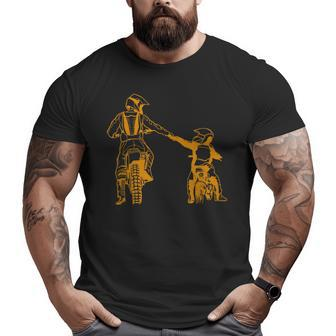 Motocross Like Father Like Son Motorcycle Cross Big and Tall Men T-shirt | Mazezy
