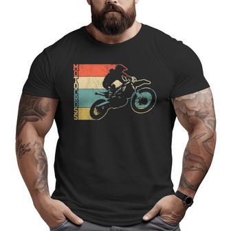 Motocross Vintage Enduro Dirt Bike Motorcycle Mx Biker Big and Tall Men T-shirt | Mazezy