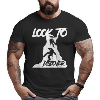 Mountain Climbing Look To Discover Big and Tall Men T-shirt | Mazezy