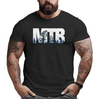 Mtb Mountain Bike Biker For Men Father's Day Dad Big and Tall Men T-shirt | Mazezy