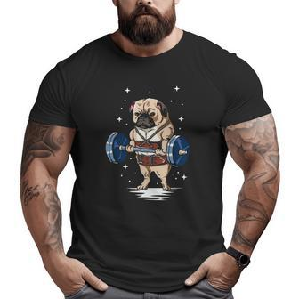 Muscle Pug For Fit Dog Owner Big and Tall Men T-shirt | Mazezy