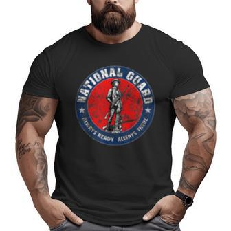 National Guard Vintage Us Veteran Big and Tall Men T-shirt | Mazezy