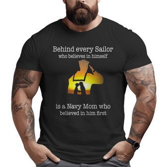 Navy Mom Pride Big and Tall Men T-shirt | Mazezy