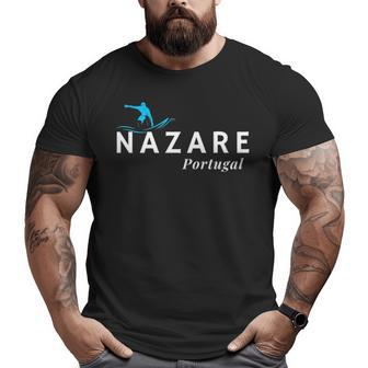 Nazare Portugal Wave Surf Surfing Surfer Big and Tall Men T-shirt | Mazezy