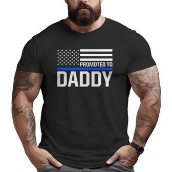 New First Time Dad To Be Daddy Police Law Enforcement Big and Tall Men T-shirt | Mazezy