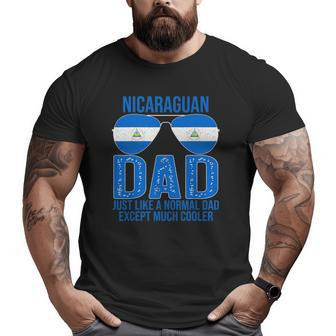 Nicaraguan Dad Nicaragua Flag Sunglasses Father's Day Big and Tall Men T-shirt | Mazezy UK