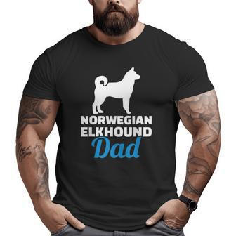 Norwegian Elkhound Dad Dog Lovers Big and Tall Men T-shirt | Mazezy