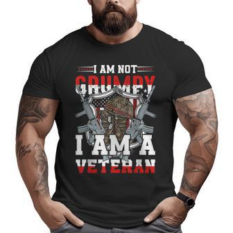 I Am Not Grumpy I Am A Veteran Military 4Th July Army Big and Tall Men T-shirt | Mazezy