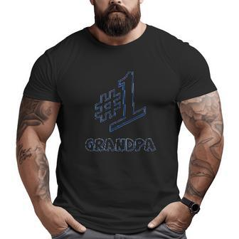 Number One Grandpa Big and Tall Men T-shirt | Mazezy