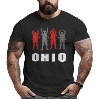 Ohio State Ohio Pride Soldier Military Veterans Big and Tall Men T-shirt | Mazezy