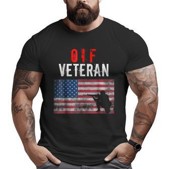 Oif Veteran American Flag Us Army Us Navy Us Air Force Big and Tall Men T-shirt | Mazezy
