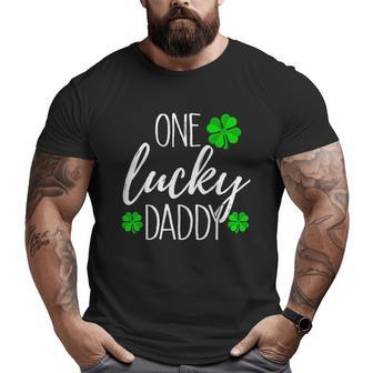 One Lucky Dad Matching St Patricks Day Big and Tall Men T-shirt | Mazezy