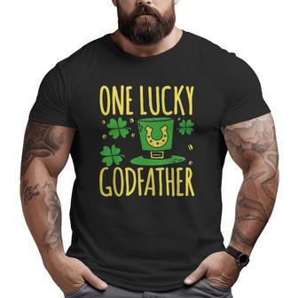 One Lucky Godfather St Patrick's Day Lucky Godfather Big and Tall Men T-shirt | Mazezy