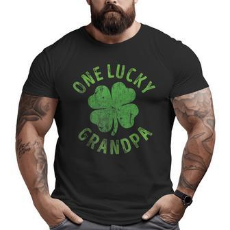 One Lucky Grandpa Matching St Patrick's Day Big and Tall Men T-shirt | Mazezy AU