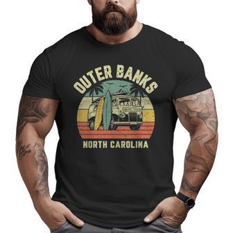 Outer Banks Retro Surfing Van Cool Pogue Life Surfer Big and Tall Men T-shirt | Mazezy