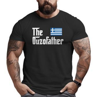 The Ouzo Father Greek Flag Big and Tall Men T-shirt | Mazezy