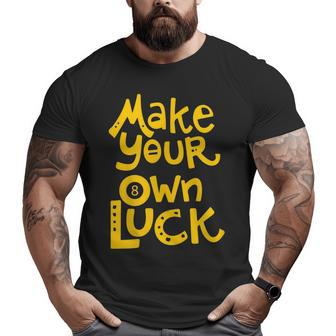 Make Your Own Luck Play Billiards Pool Retro Dad For Dad Big and Tall Men T-shirt | Mazezy