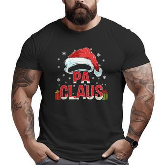 Pa Claus Group Matching Family Christmas Big and Tall Men T-shirt | Mazezy