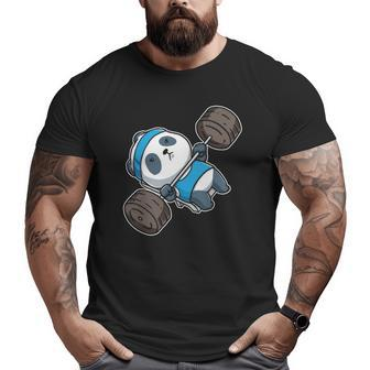 Panda Bear Gym Workout Training Bench Press Weightlifting Pullover Big and Tall Men T-shirt | Mazezy