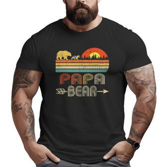 Papa Bear Bear Autism Awareness Puzzle Piece Big and Tall Men T-shirt | Mazezy