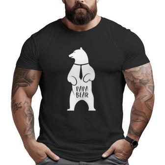Papa Bear Father's Day Best For Papa Big and Tall Men T-shirt | Mazezy