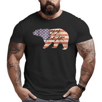 Papa Bear For Men Fathers Day Worlds Best Dad Big and Tall Men T-shirt | Mazezy